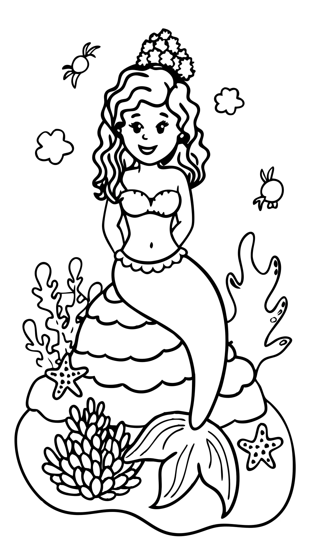 coloriage de princesse sirène